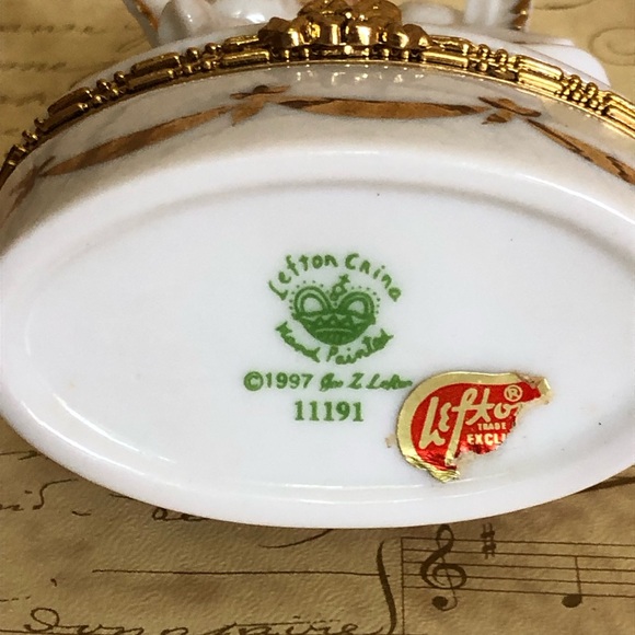 90's Lefton China Angels Trinket Box - Lefton Collectible - Angel Figurine - Picture 3 of 12